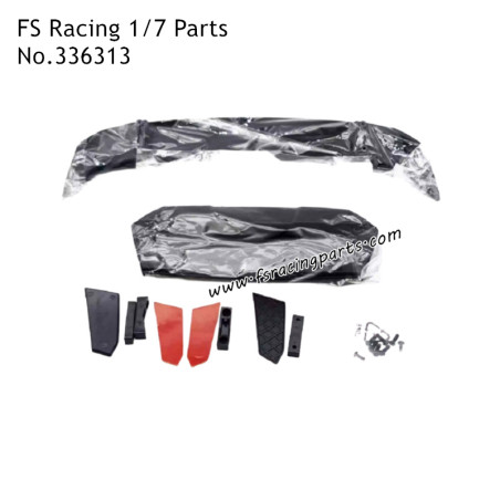 FS RACING 1/7 Scale Drift Car Parts Flat Running Tail and Intake Grille Set, FS RACING 336313