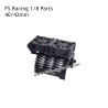 FS RACING 1/8 Scale RC Car Parts 40/42mm Dual Fan Black