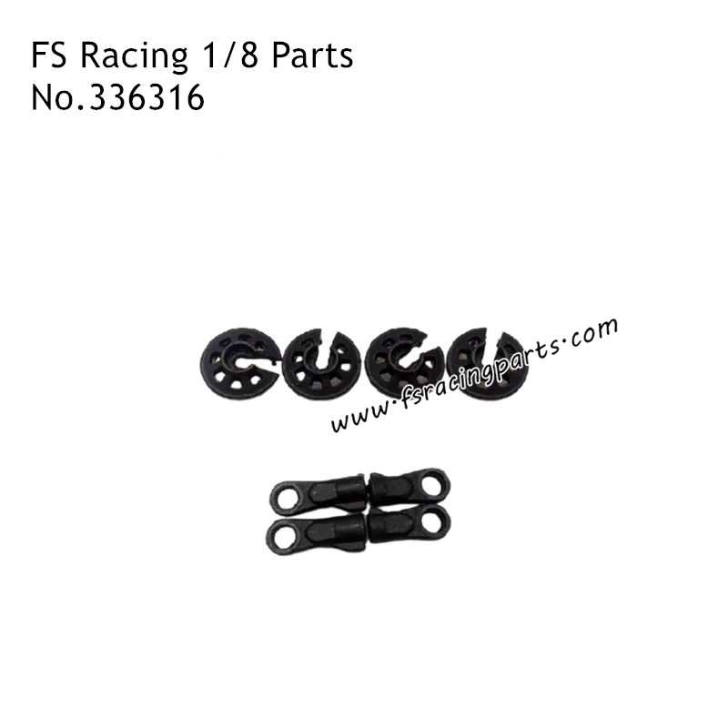 FS RACING 1/8 Scale RC Car Parts Shock Absorbing Ball Head Mounts 336316, FS RACING RC Truck Parts