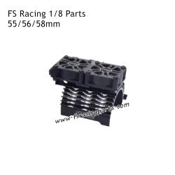 FS RACING 1/8 Scale Drift Car Parts 56/56/58mm Dual Fan Black