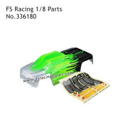 Car Shell Green 336180 Parts for FS RACING 1/8 Scale Shark RC Car
