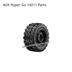 MJX Hyper Go 14211 RC Truck Parts Tires with Black Wheel Hubs