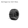 MJX Hyper Go 14211 RC Truck Parts Tires with Black Wheel Hubs