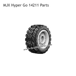 MJX Hyper Go 14211 RC Truck Parts Tires with White Wheel Hubs