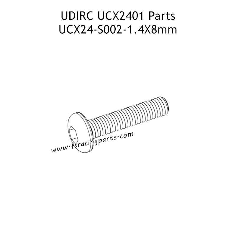 UDIRC UCX2401 Parts 1.4x8mm PM Hexagon Socket Button Head Machine Screw UCX24-S002
