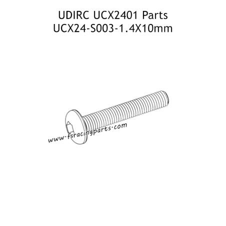 UDIRC UCX2401 Parts 1.4x10mm PM Hexagon Socket Button Head Machine Screw UCX24-S003