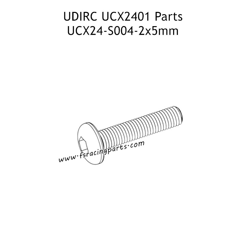 UDIRC UCX2401 Parts 2x5mm PM Hexagon Socket Button Head Machine Screw UCX24-S004