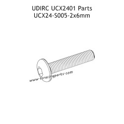 UDIRC UCX2401 Parts 2x6mm PM Hexagon Socket Button Head Machine Screw UCX24-S005