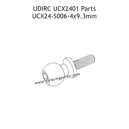 UDIRC UCX2401 Parts 4x9.3mm Hollow Ball Screw UCX24-S006