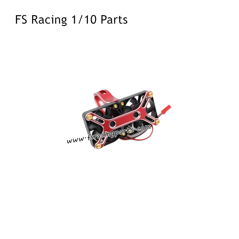 FSR RACING 1/10 Scale RC Truck Parts Dual Motor Fan for 4985-1717 Motor Red