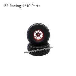 FS RACING 1/10 Scale Climber Truck Parts 118mm Wheels Red