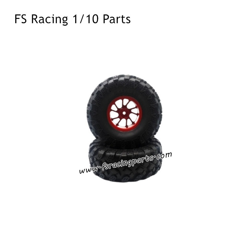 FS RACING 1/10 Scale Climber Truck Parts 118mm Wheels Red