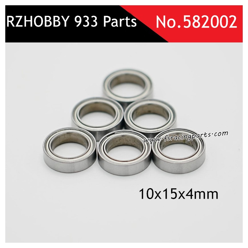 RZHOBBY WRC9 933 RC Car Parts 10x15x4mm Ball Bearings 582002