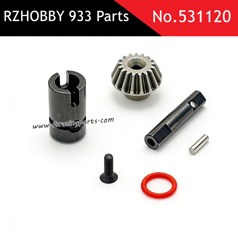 RZHOBBY WRC9 933 RC Car Parts Front Bevel Gear Cup Assembly 531120