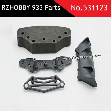 RZHOBBY WRC9 933 Parts Front and Rear Bumper Assembly 531123