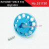 RZHOBBY WRC9 933 CNC Main Gear Mount Upgrade Part 531150, blue options for RC car