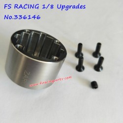 FS RACING 1/8 Tank differential housing 336146, internal spline detail with mounting screws
